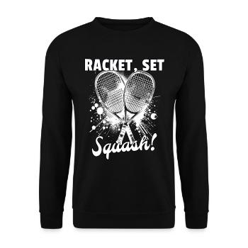 Squash Legend Men - Unisex Sweatshirt - black - Front - Alina (178cm) & Michal (187cm)