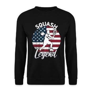 Squash Sayings - Unisex Sweatshirt - black - Front - Alina (178cm) & Michal (187cm)