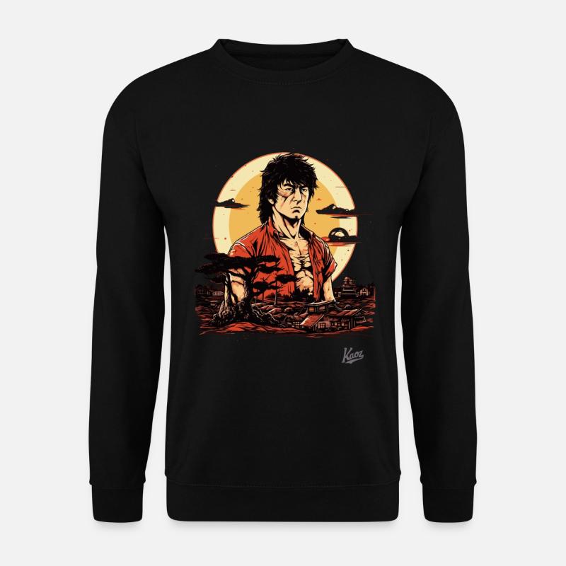 Japanischer Action-Held: Kampfkunst-Meister - Unisex Pullover - Schwarz