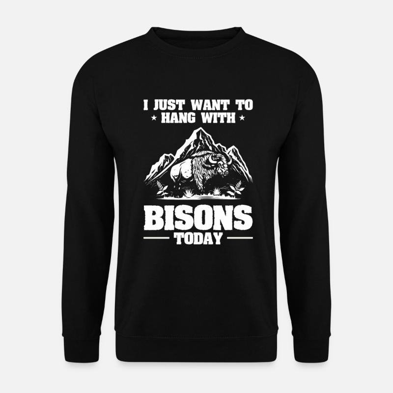 Bison de bison - Sweat-shirt Unisexe - noir
