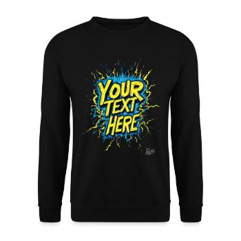 Your text Your style: Create your own design - Unisex Sweatshirt - black - Front - Alina (178cm) & Michal (187cm)