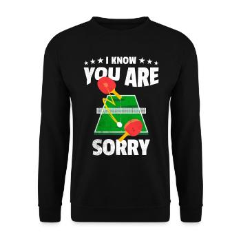 Légende du ping-pong - Sweat-shirt Unisexe - noir - Devant - Alina (178cm) & Michal (187cm)