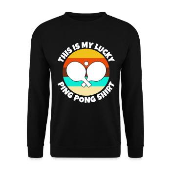Ping Pong - Unisex Pullover - Schwarz - Vorne - Alina (178cm) & Michal (187cm)