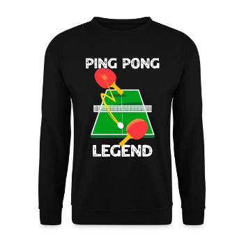 Légende du ping-pong - Sweat-shirt Unisexe - noir - Devant - Alina (178cm) & Michal (187cm)