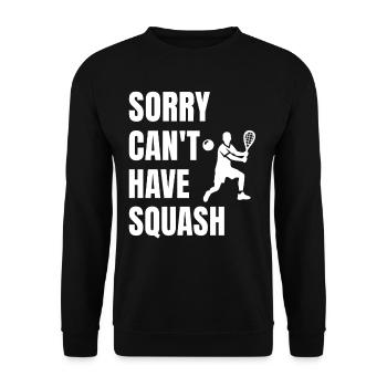 Funny Squash Saying - Unisex Sweatshirt - black - Front - Alina (178cm) & Michal (187cm)
