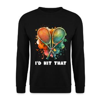 Squash Sayings - Unisex Sweatshirt - black - Front - Alina (178cm) & Michal (187cm)