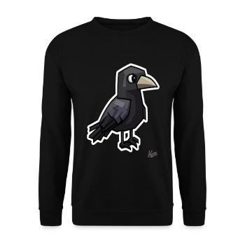 Seltsamer dunkler Rabe - Unisex Pullover - Schwarz - Vorne - Alina (178cm) & Michal (187cm)