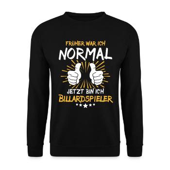 Dicton du joueur de billard biBilliard - Sweat-shirt Unisexe - noir - Devant - Alina (178cm) & Michal (187cm)