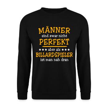 biJoueur de billard Billard - Sweat-shirt Unisexe - noir - Devant - Alina (178cm) & Michal (187cm)