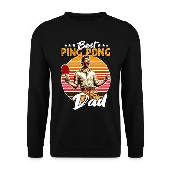 Papa Ping Pong - Sweat-shirt Unisexe - noir - Devant - Alina (178cm) & Michal (187cm)
