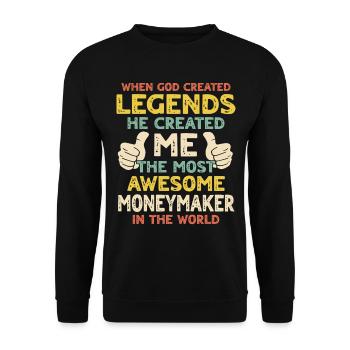 Soutien de famille - Sweat-shirt Unisexe - noir - Devant - Alina (178cm) & Michal (187cm)