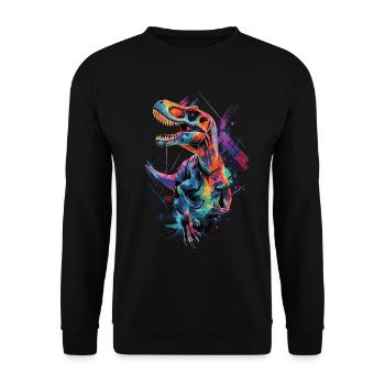 Dinosaure - Sweat-shirt Unisexe - noir - Devant - Alina (178cm) & Michal (187cm)