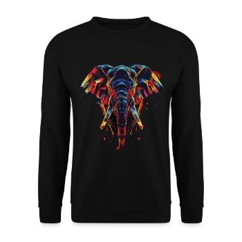 Elephant - Unisex Sweatshirt - black - Front - Alina (178cm) & Michal (187cm)