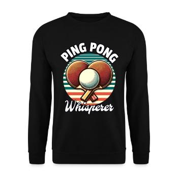 Chuchoteur de ping-pong - Sweat-shirt Unisexe - noir - Devant - Alina (178cm) & Michal (187cm)