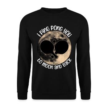 Ping Pong Tischtennis - Unisex Pullover - Schwarz - Vorne - Alina (178cm) & Michal (187cm)