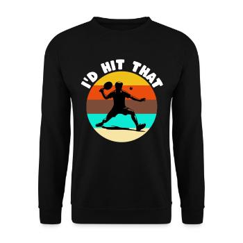 Ping Pong Tischtennis - Unisex Pullover - Schwarz - Vorne - Alina (178cm) & Michal (187cm)