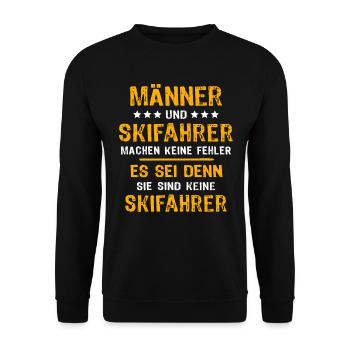 Skiers Skiing - Unisex Sweatshirt - black - Front - Alina (178cm) & Michal (187cm)