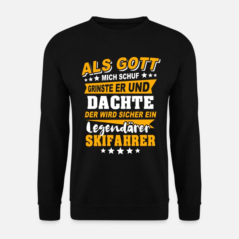 Skifahrer Skifahren - Unisex Pullover - Schwarz