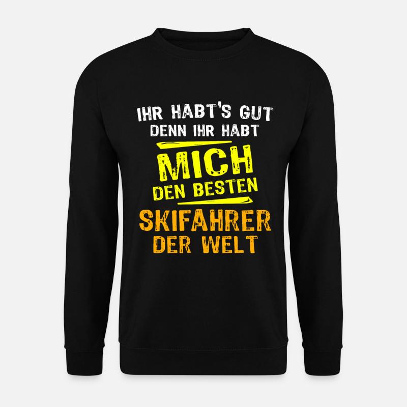 Skifahrer Geschenk - Unisex Pullover - Schwarz
