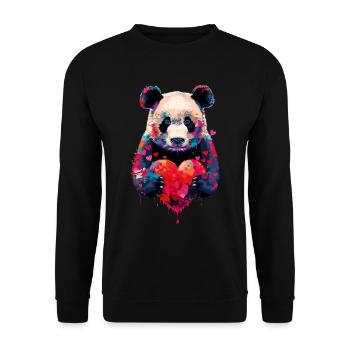 Panda - Sweat-shirt Unisexe - noir - Devant - Alina (178cm) & Michal (187cm)