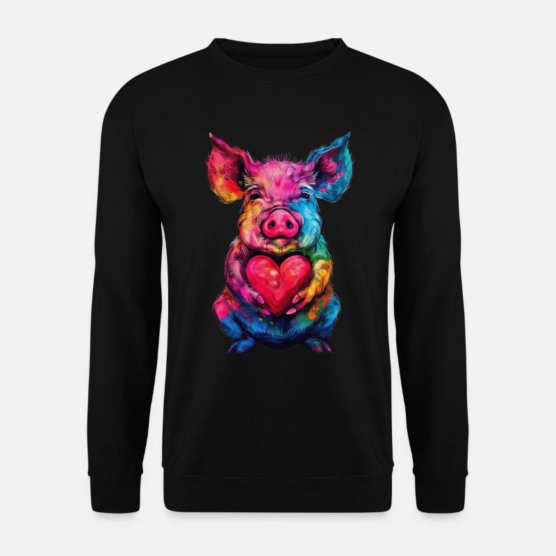 Schwein - Unisex Pullover - Schwarz