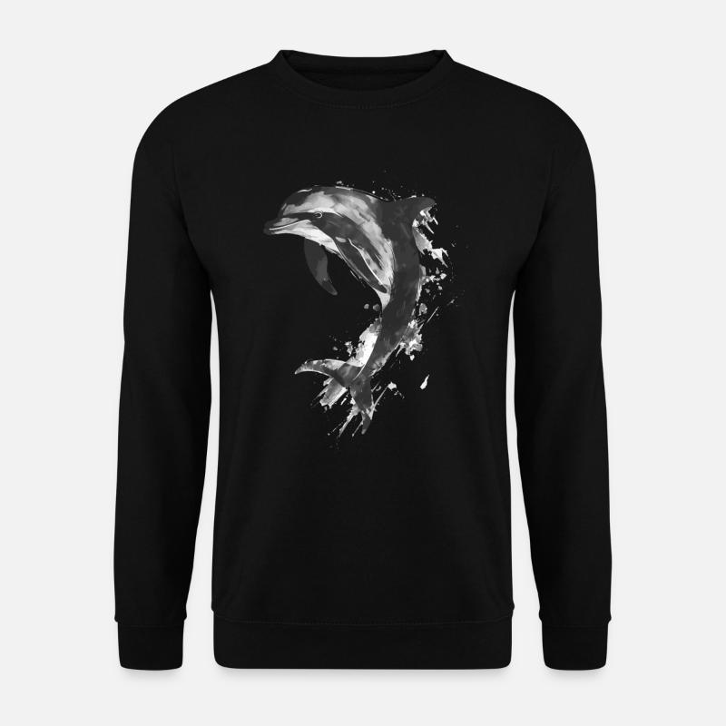 Delphin - Unisex Pullover - Schwarz