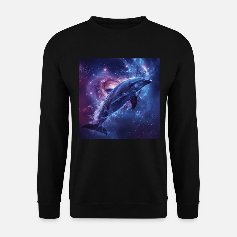 Delphin - Unisex Pullover - Schwarz