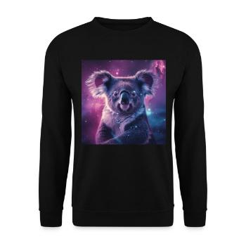 Koala - Unisex Sweatshirt - black - Front - Alina (178cm) & Michal (187cm)