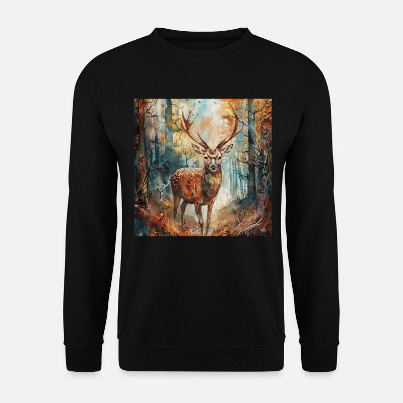 Reh - Unisex Pullover - Schwarz