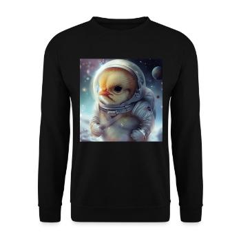 Chicken - Unisex Sweatshirt - black - Front - Alina (178cm) & Michal (187cm)