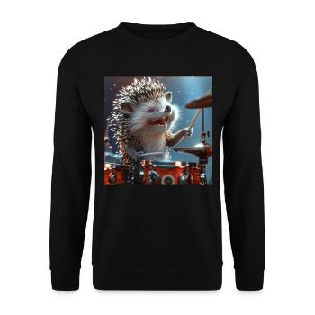Igel - Unisex Pullover - Schwarz - Vorne - Alina (178cm) & Michal (187cm)