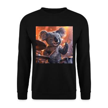 Koala - Unisex Sweatshirt - black - Front - Alina (178cm) & Michal (187cm)