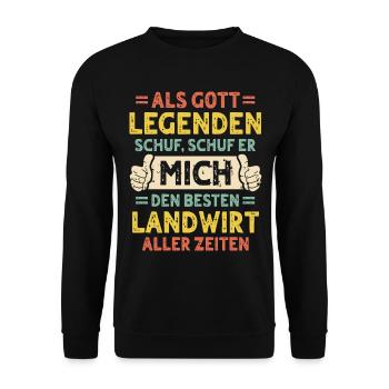 Cultivateur - Sweat-shirt Unisexe - noir - Devant - Alina (178cm) & Michal (187cm)