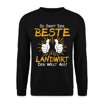 Landwirt Geschenkidee - Unisex Pullover - Schwarz - Vorne - Alina (178cm) & Michal (187cm)