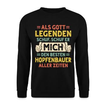 Producteurs de houblon - Sweat-shirt Unisexe - noir - Devant - Alina (178cm) & Michal (187cm)