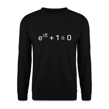 e^i pi + 1 = 0 - Eulersche Identität Geschenkidee - Unisex Pullover - Schwarz - Vorne - Alina (178cm) & Michal (187cm)