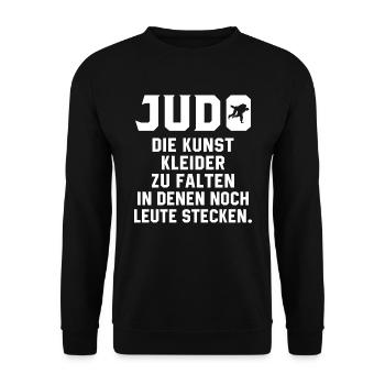 Judo Kampfkunst Japan Geschenk für Judoka - Unisex Pullover - Schwarz - Vorne - Alina (178cm) & Michal (187cm)