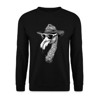 Flamingo - Unisex Pullover - Schwarz - Vorne - Alina (178cm) & Michal (187cm)