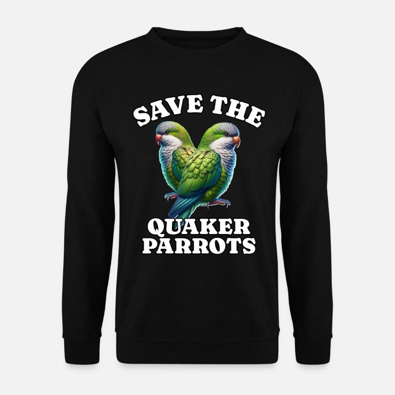 Mönchssittich Save Quaker Parrot - Unisex Pullover - Schwarz