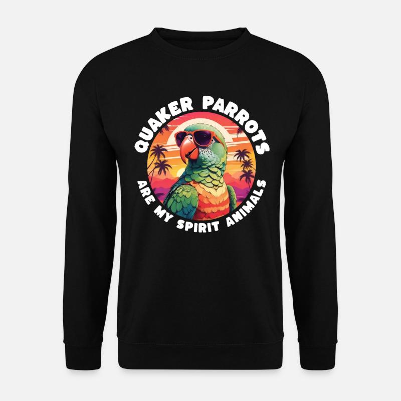 Funny monk parakeet sayings - Unisex Sweatshirt - black