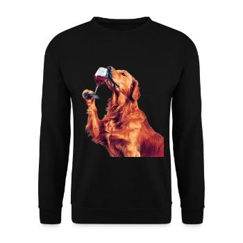 Golden retriever - Sweat-shirt Unisexe - noir - Devant - Alina (178cm) & Michal (187cm)