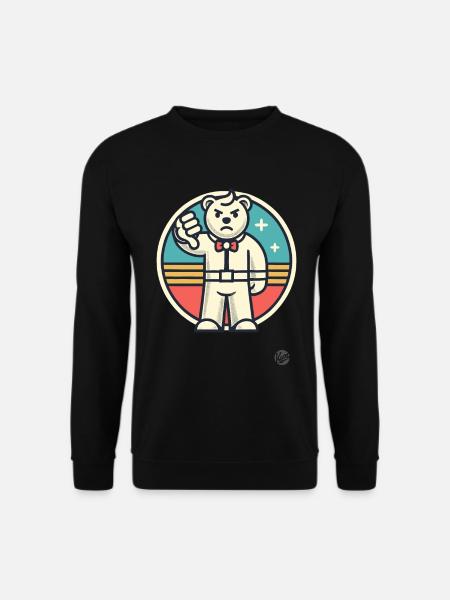 Zła ocena, kciuk w dół Reject Bear - Bluza unisex - czarny