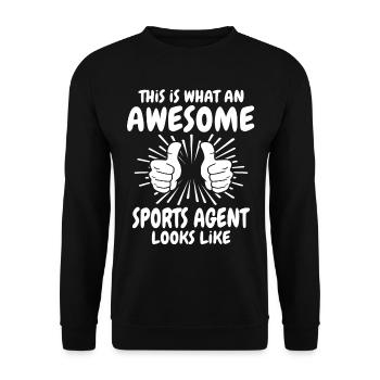 Sports agent - Unisex Sweatshirt - black - Front - Alina (178cm) & Michal (187cm)
