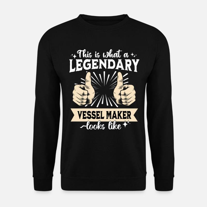 Legendärer Schiffbauer - Unisex Pullover - Schwarz