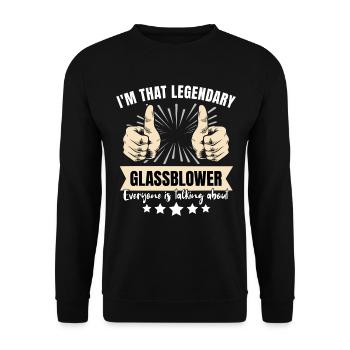 Souffleur de verre légendaire - Sweat-shirt Unisexe - noir - Devant - Alina (178cm) & Michal (187cm)