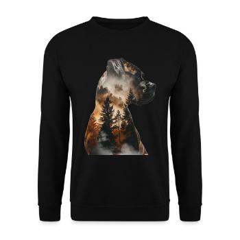 Boxer - Unisex Sweatshirt - black - Front - Alina (178cm) & Michal (187cm)