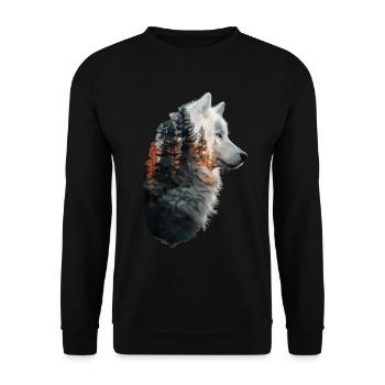 Samoyed - Unisex Sweatshirt - black - Front - Alina (178cm) & Michal (187cm)