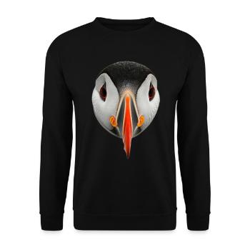 Papageitaucher - Unisex Pullover - Schwarz - Vorne - Alina (178cm) & Michal (187cm)