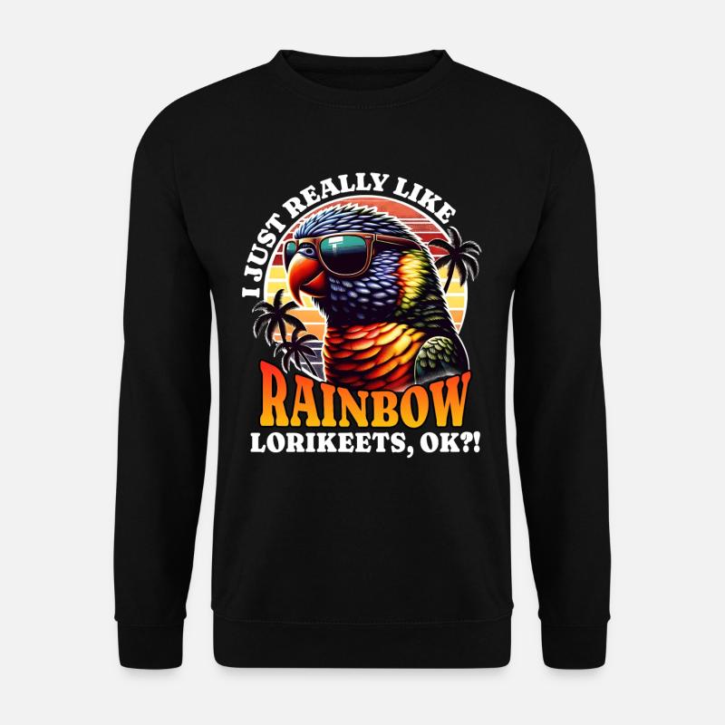 Ich Liebe Regenbogenlori Spruch - Unisex Pullover - Schwarz