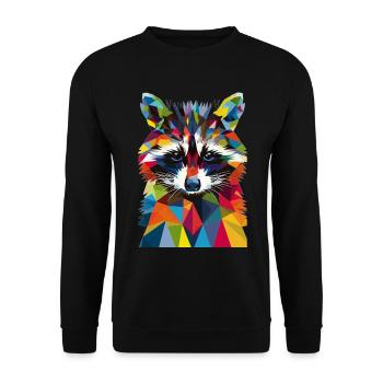 Raccoon - Unisex Sweatshirt - black - Front - Alina (178cm) & Michal (187cm)